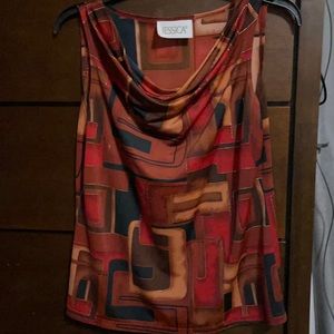 Cowl neck flowy top